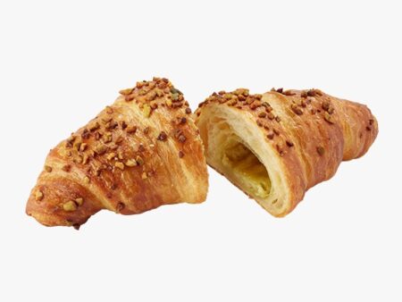 Butter-Croissant mit Pistazienfüllung