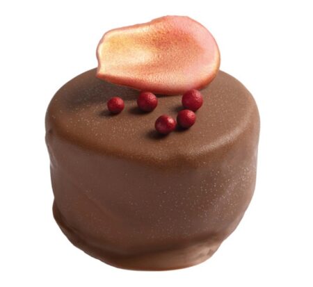 Lila Perlenkuchen rund